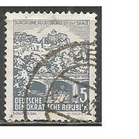 ГДР. Руины замка Рудельсбург. 1961г. Mi#835.