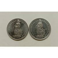 Швейцария 1/2 франка, 1990 год .1994 год