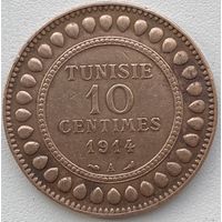 Тунис 10 сантимов 1914 г.