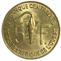 Западная Африка (ВСЕАО) 5 франков, 1997 [AUNC]
