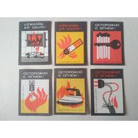Спичечные этикетки Прибалтика. Латвия ф.Балтия. Пожарная безопасность