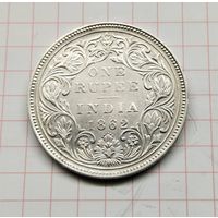 Британская Индия 1862г 1 рупия.