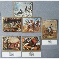 Панама живопись охота 6шт