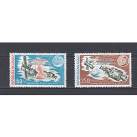 Космос. Стыковка Союз-Аполлон. Мадагаскар. 1975. 2 марки с серебряной надпечаткой (проба). Michel N 753-754 (- е).