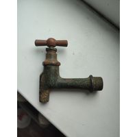 Кран старинный латунный