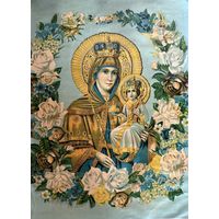 Старинная литография Иерусалимской Божьей Матери