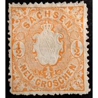 Старые немецкие земли. Саксония. 1863г. Mi15. Аукцион с рубля без минимальной цены.