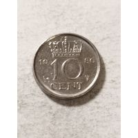Нидерланды 10 центов 1980