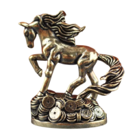 Статуэтка лошадка на монетах Латунь