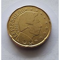 Люксембург 20 евроцентов, 2008 из официального набора BU