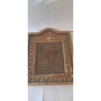 ИКОНА СТАРИННАЯ В КИОТЕ БОГОРОДИЦА.