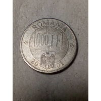 1000 лей Румыния 2001 год