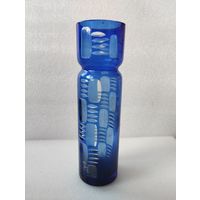 Ваза сапфировая Башня, высота 24 см. СССР