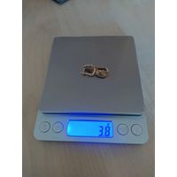 Серьги золотые 585 пробы с бриллиантами