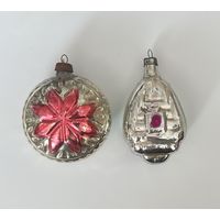 Елочная игрушка домик медальон СССР цена за все К.4
