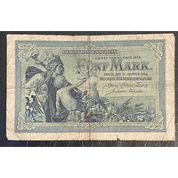 Банкнота 5 марок 1904 год. Германская империя
