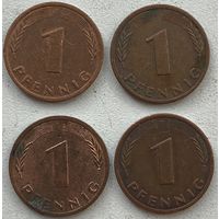 Германия 1 пфенниг 1978 г. F. Цена за 1 шт.
