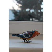 РЕДКОСТЬ! ЖЕСТЯНАЯ ЗАВОДНАЯ ИГРУШКА СССР "ЗЯБЛИК" "МИНСКАЯ ИГРУШКА "