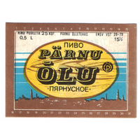 Этикетка пива Пярнуское Прибалтика П847