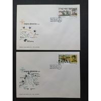 Польша 1985 Два КПД с полной серией марок "46-ая годовщина начала Второй мировой войны (оборонной войны Польши): оборонные сражения" (спецгашение) Mi.2991-2992 каталог 1.00 евро