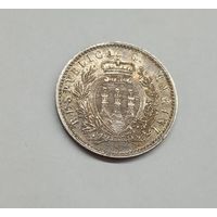 Сан-Марино 50 чентезимо 1898 год.Серебро.Редкая