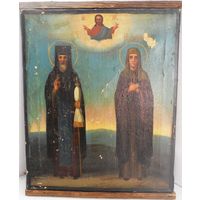 Картина икона на холсте, 19 век.редкость 28х22
