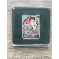 Серебряная монета номиналом 10 динеров, выпущенная в Андорре в 2008 году