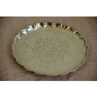 Ваза , тарелка с серебрением 12,5 см