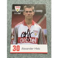 Коллекционная карточка футболист Александр Глеб в форме немецкого клуба Stuttgart / АВТОГРАФ / с 1 РУБЛЯ