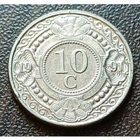 Нидерландские Антильские острова 10 центов, 1991    ( 1-4-6 )