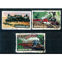 Австралия - 1979г. - паровозы - 3 марки - гашёные. #3-WB-89-A-2