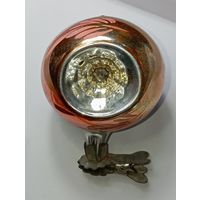 Игрушка на ёлку , винтаж , стекло , Шар на прищепке , СССР . С рубля.