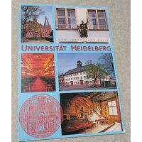 Посткроссинг. Открытка из Германии: Гейдельбергский университет (11х16).  Прошла почту. Художественные марки, чёткий штемпель.