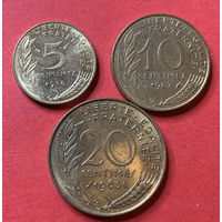 Франция, 3 монеты