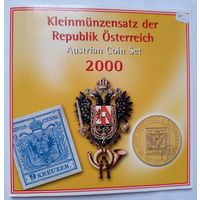 Комплект монет Австрии , 150 лет почтовой марке 2000 г.
