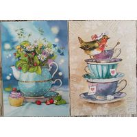 Сюжетные открытки. Худ.Е.Чистотина. 2 шт. Россия. 2018г.