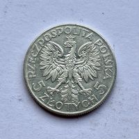 Монета СЕРЕБРО Польша 5 злотых 1933 год Ядвига ОТЛИЧНЫЕ