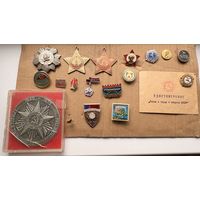 Сборный лот фалеристики,значки,копии орденов и тд