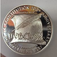 С рубля без мц! 1 доллар 1987 США конституция крупное серебро. Идеал!