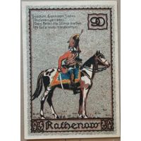 Германия 90 пфеннигов 1921 г Ратенов (Rathenow) 1099.2, В2, вар. 1, aUNC