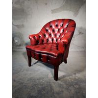 Английское кожаное кресло Честерфилд