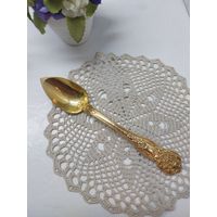 Ложка чайная СЕРЕБРО В ПОЗОЛОТЕ (настоящее произведение искусства) с 1 рубля