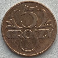 Польша 5 грошей 1938 г.