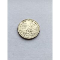 25 центов 2016 г., Национальный исторический парк Камберленд-Гэп, штат Кентукки, США