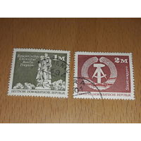 Германия ГДР 1973 Стандарт. Большой формат. 2 марки одним лотом