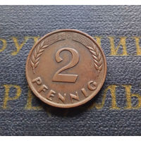2 пфеннига 1966 (G) Германия ФРГ #01