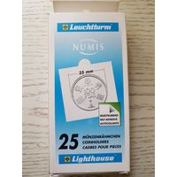 Холдеры Leuchtturn Opnima 50*50 мм для монет 35 мм, самоклеющиеся.