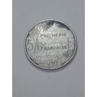 Французская Полинезия 5 франков 1982 года .