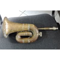 Труба охотничья 30-40- годы Европа. Латунь. Размер 15-35 см.