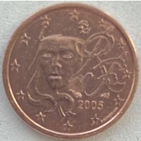 Франция 1 евроцент 2005 г.